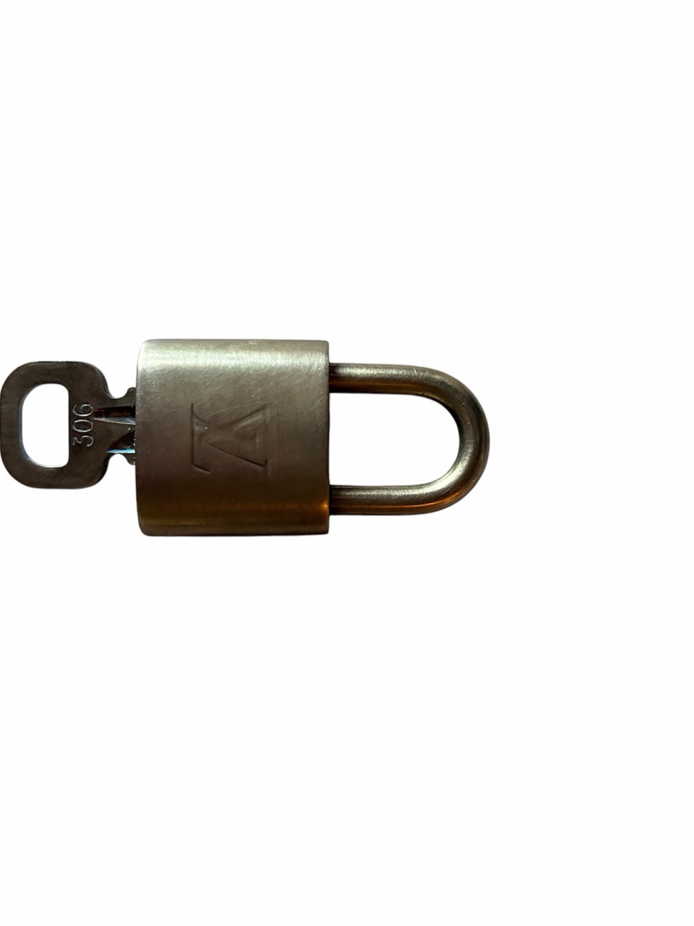 LOIUS VUITTON GOLD-TONE LOCK WITH LV ENGRAVING #306